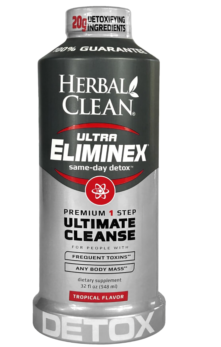 Herbal Clean - Ultra Eliminex, Premium 1 Step Ultimate Cleanse, Same-Day Detox, (Tropical Fruit, 32 fl oz)